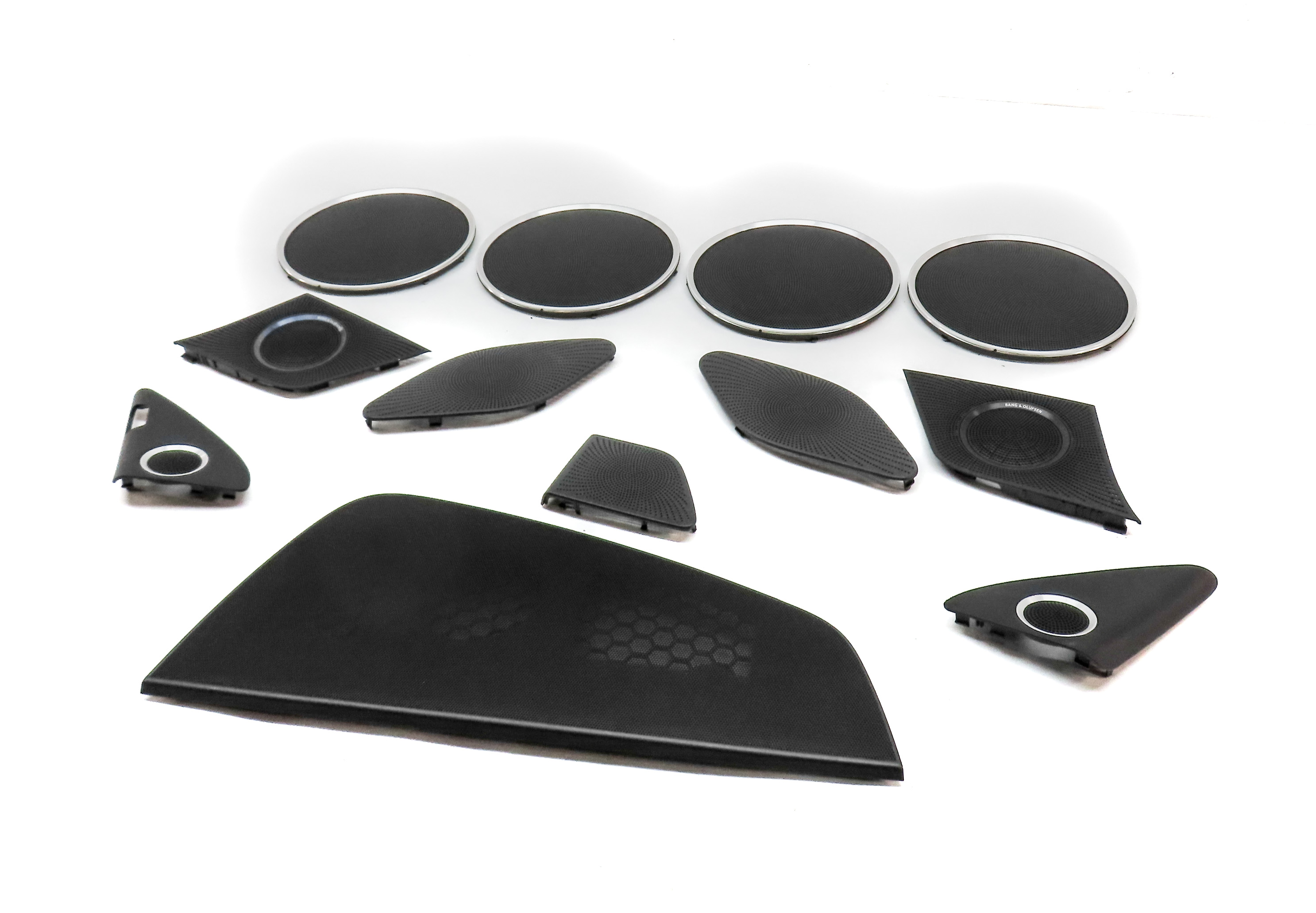 2014 AUDI SQ5 (B8 8R) BANG & OLUFSEN AUDIO STEREO SPEAKER COVER GRILLE SET/12 — exact item pictured
